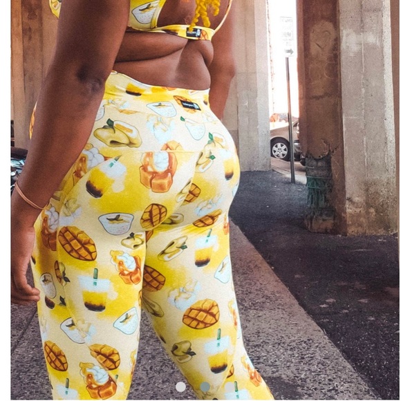 IRON YOKAI Mango Print V-CUT LEGGINGS Size XL - Picture 2 of 15